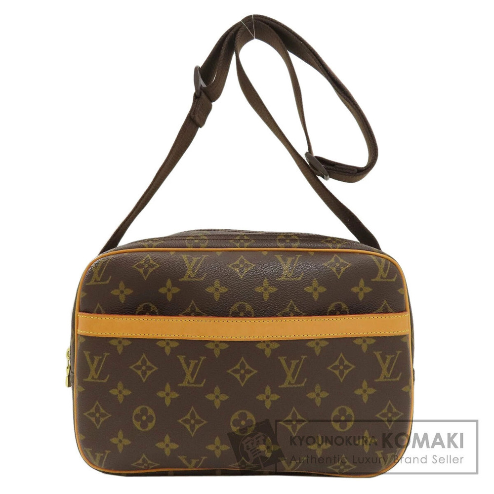 Louis Vuitton Reporter Monogram Canvas Shoulder Bag Brown